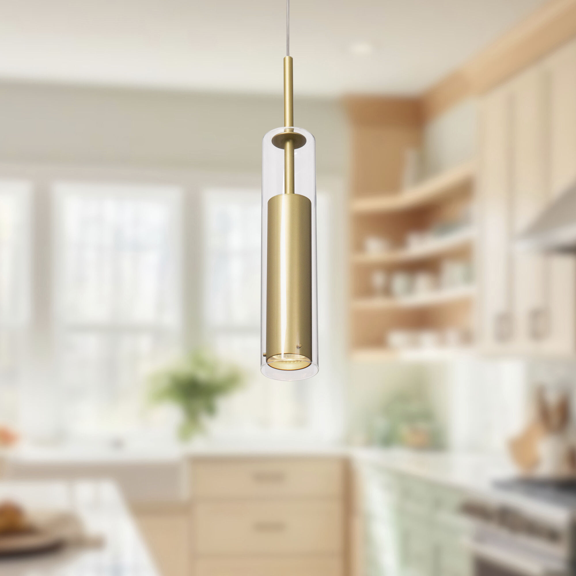 Jarvis 1 Light 2.75 inch Brushed Gold Pendant Ceiling Light