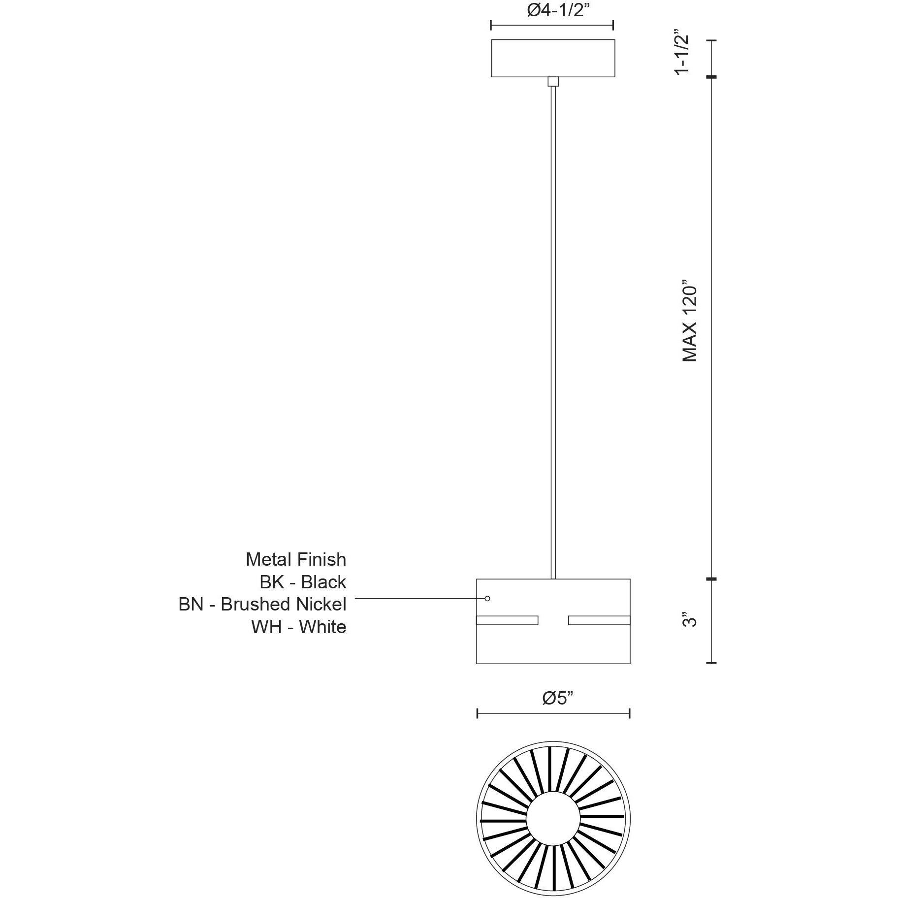 Oxford Pendant Ceiling Light in Brushed Nickel
