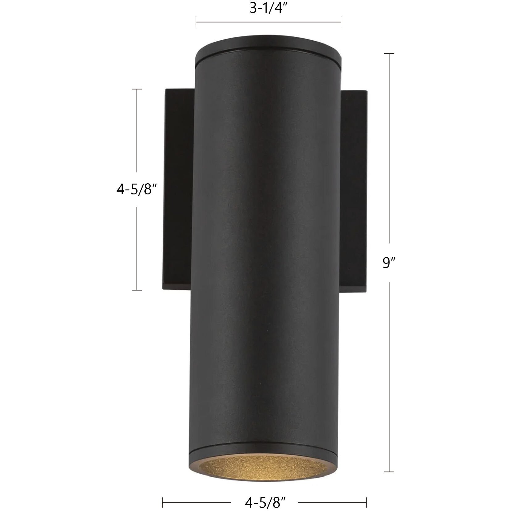 Lorna LED 9 inch Black Exterior Wall Sconce