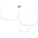 Talis LED 70.5 inch Brushed Nickel Multi-Pendant Ceiling Light