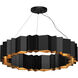 Akira 12 Light 40 inch Black and Gold Chandelier Ceiling Light