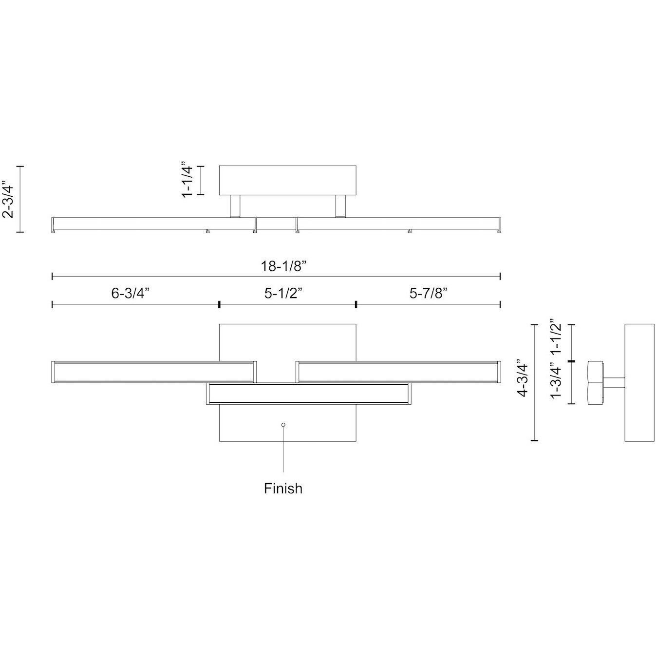 Anello Minor LED 20.87 inch Walnut Bath Vanity Light Wall Light