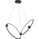 Isho LED 24.88 inch Black Chandelier Ceiling Light