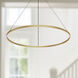Cerchio LED 47.25 inch Brushed Gold Pendant Ceiling Light