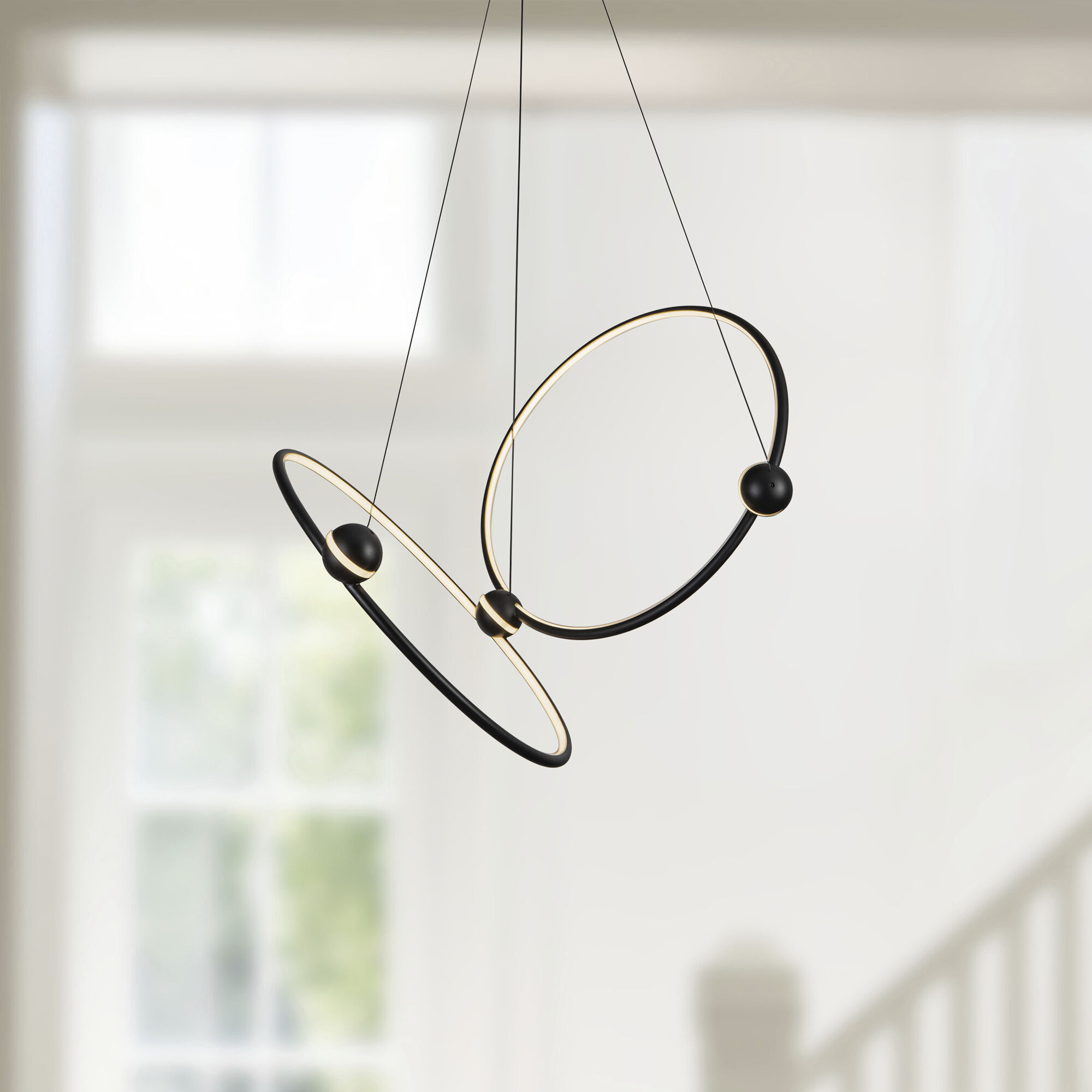 Isho LED 24.88 inch Black Chandelier Ceiling Light