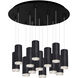 Cameo LED 23.63 inch Black Multi Pendant Ceiling Light