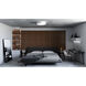 Dalton LED 20 inch White Flush Mount Ceiling Light in Textured Linen Shade