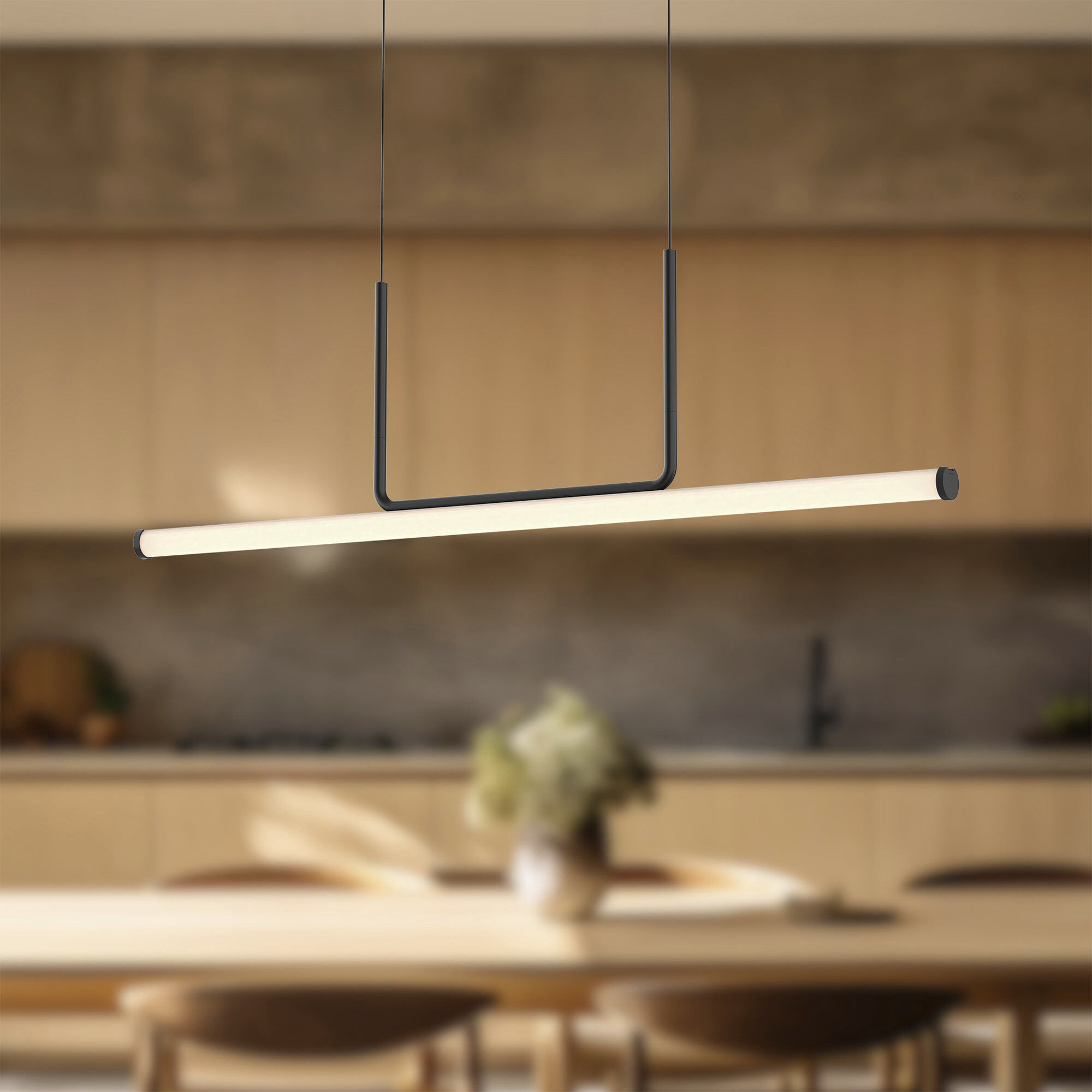 Vesper LED 48.25 inch Black Linear Pendant Ceiling Light