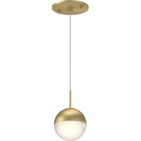 Pluto LED 4 inch Brushed Gold Pendant Ceiling Light