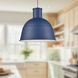 Irving 1 Light 13 inch Indigo Blue Pendant Ceiling Light