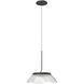 Magellan LED 12 inch Black and Clear Acrylic Light Guide Pendant Ceiling Light