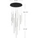 Chute Multi Pendant Ceiling Light in Black