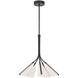 Mulberry LED 26.88 inch Black and Light Guide Chandelier Ceiling Light