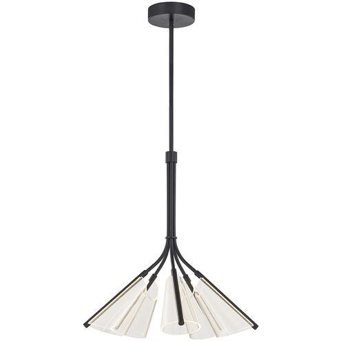 Mulberry LED 26.88 inch Black and Light Guide Chandelier Ceiling Light