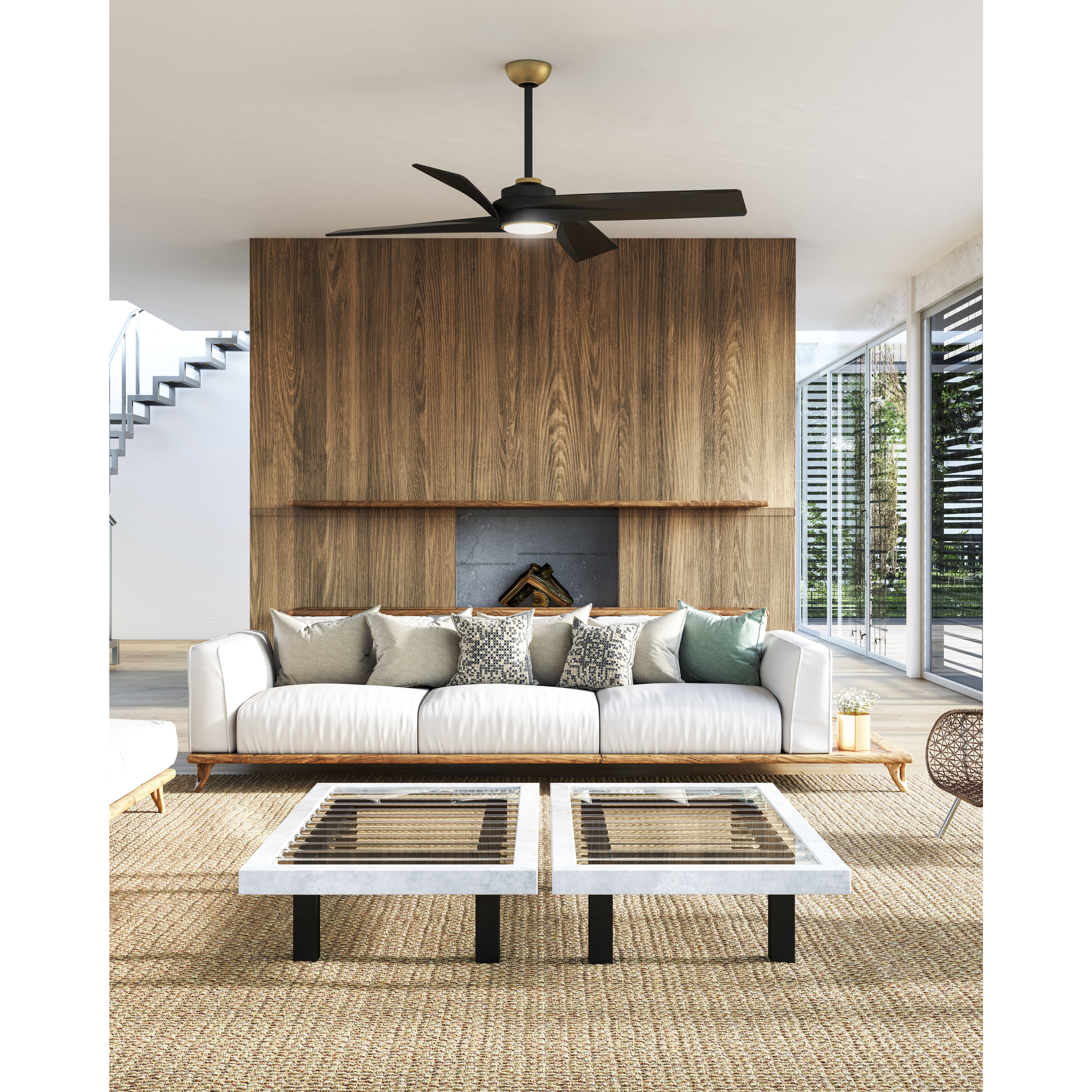 Horizon 56 inch Brushed Gold Ceiling Fan