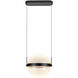 Pisces LED 11.88 inch Black and Light Guide Pendant Ceiling Light