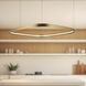 Yukon LED 31.5 inch Vintage Brass Pendant Ceiling Light