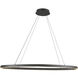 Ovale Linear Pendant Ceiling Light in Black