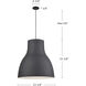 Cradle 1 Light 23.63 inch White Pendant Ceiling Light