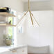 Mulberry LED 21.75 inch Brushed Gold/Light Guide Pendant Ceiling Light