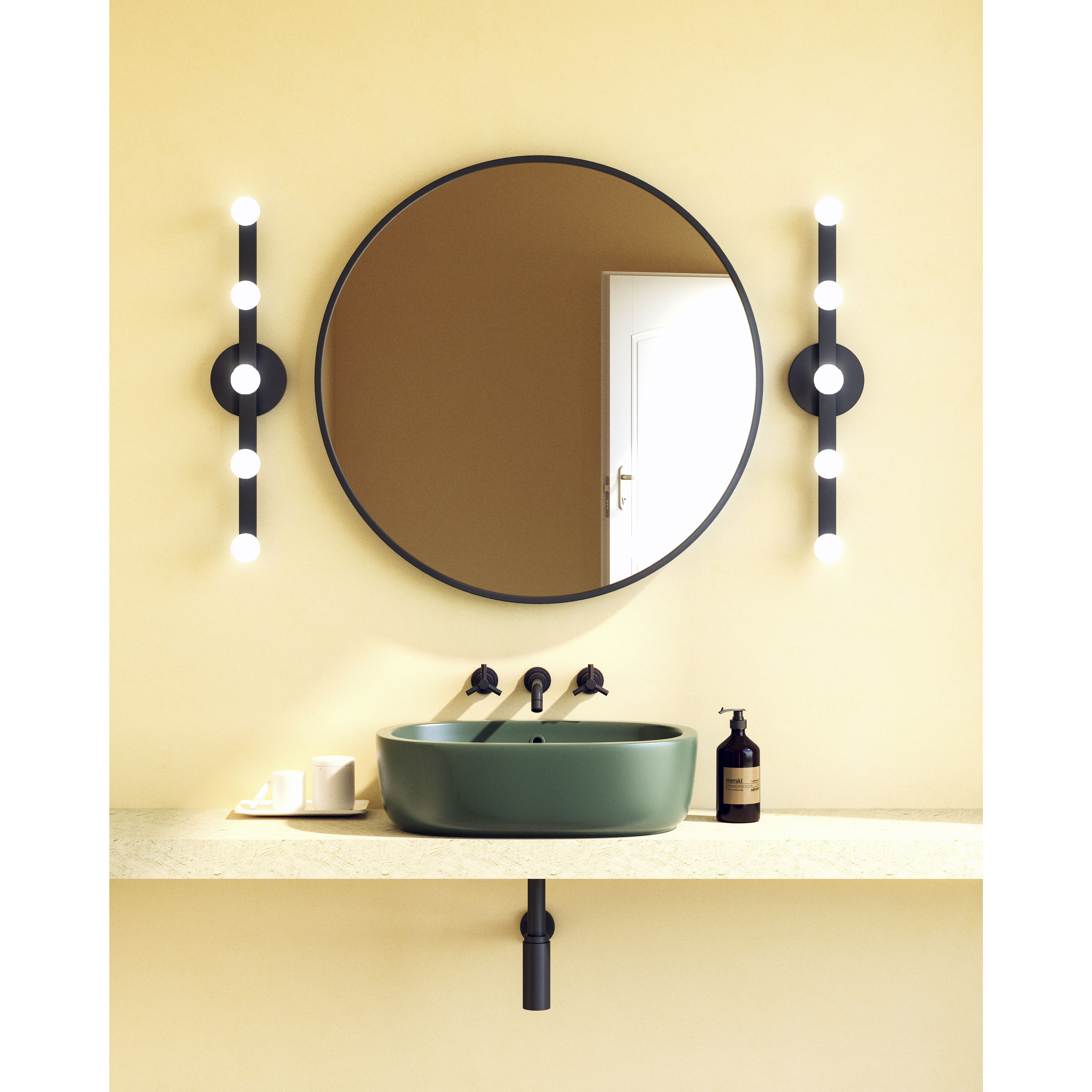 Rezz Wall Sconce Wall Light in Black