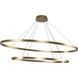 Ovale LED 28.25 inch Brushed Gold Chandelier Ceiling Light
