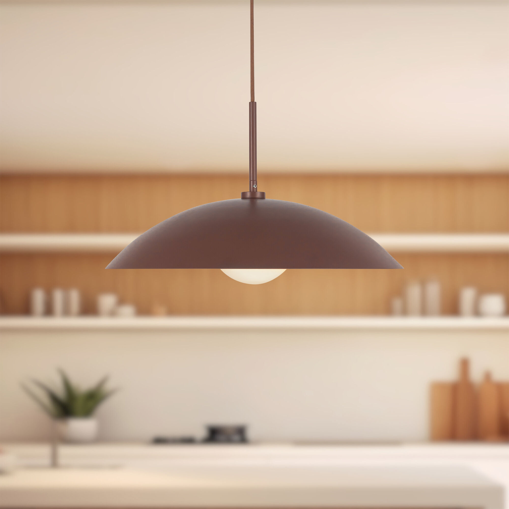 Regent 1 Light 19 inch Burgundy Pendant Ceiling Light
