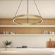 Cerchio LED 17.75 inch Brushed Gold Pendant Ceiling Light