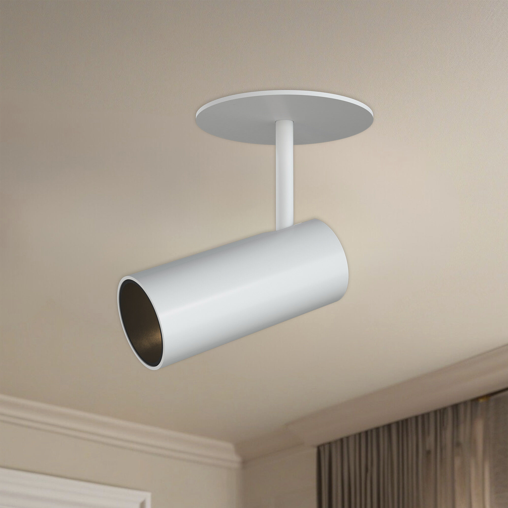 Downey LED 2.38 inch White Semi-Flush Mount Ceiling Light