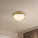 Pebble 8.25 inch Metallic Brass Flush Mount Ceiling Light