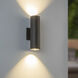 Nordic LED 12 inch Black Exterior Wall Light