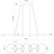 Maestro LED 37.75 inch Black and Gold Linear Pendant Ceiling Light