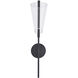 Mulberry LED 5.38 inch Black and Light Guide Wall Sconce Wall Light