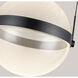 Pisces LED 11.88 inch Black and Light Guide Pendant Ceiling Light