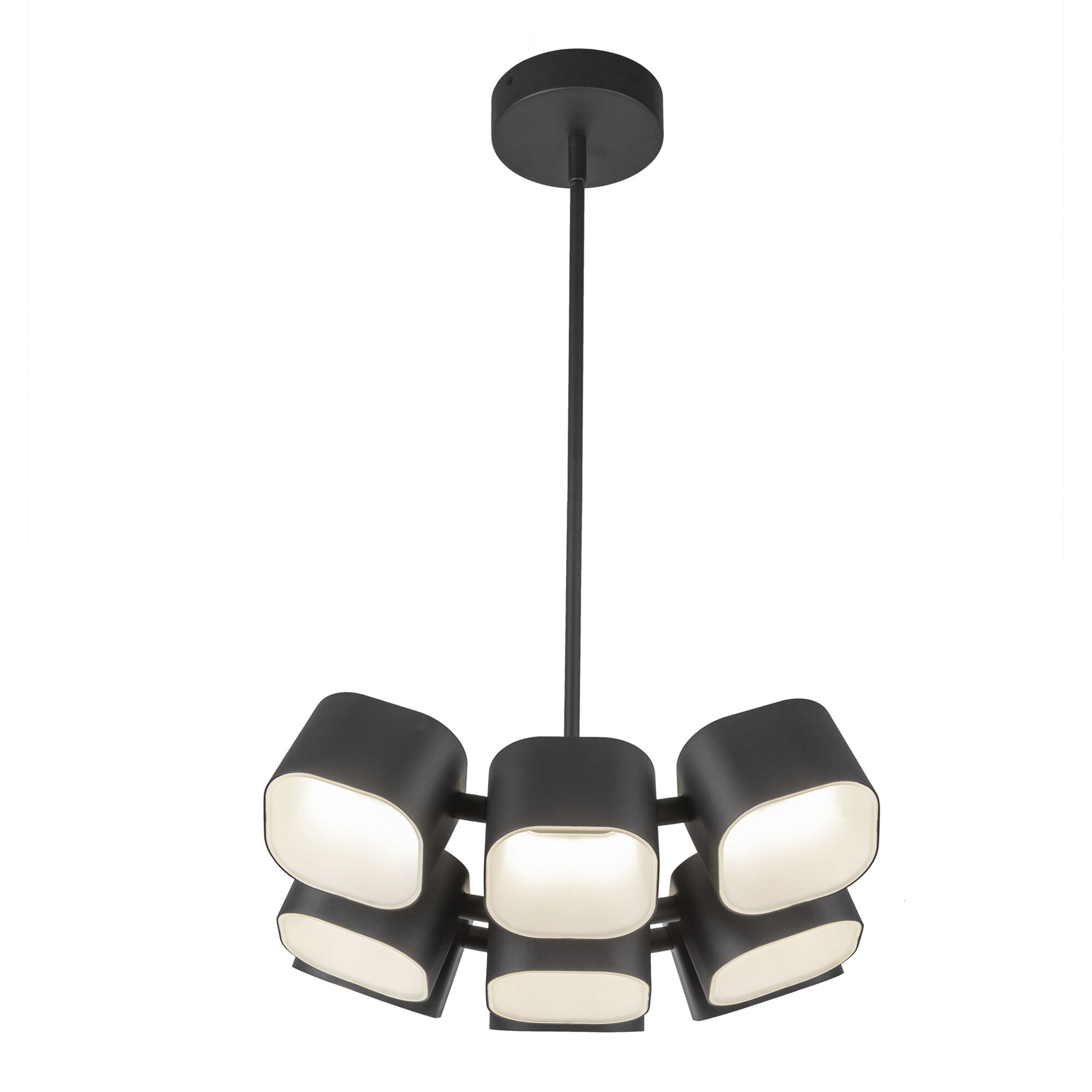 Arena LED 17.63 inch Black Chandelier Ceiling Light