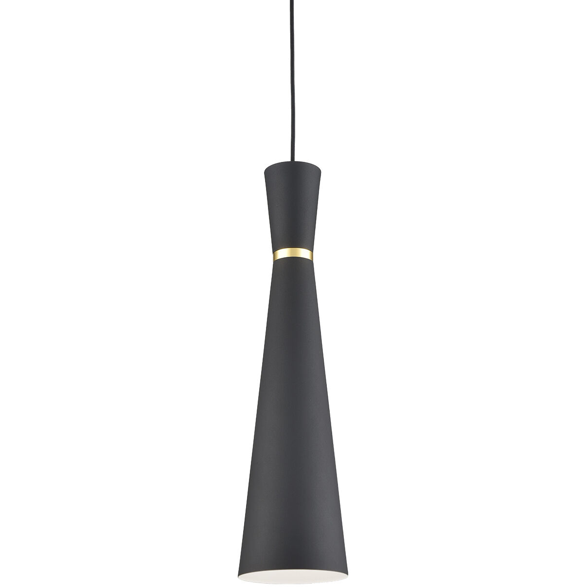 Vanderbilt 1 Light 5.88 inch Black With Gold Detail Pendant Ceiling Light