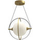 Aries LED 12.13 inch Brushed Gold Pendant Ceiling Light