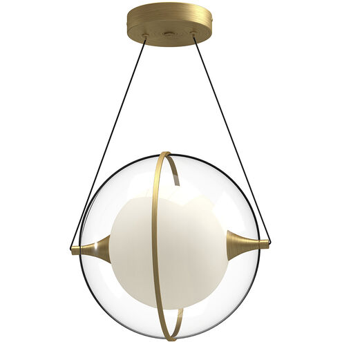 Aries LED 12.13 inch Brushed Gold Pendant Ceiling Light