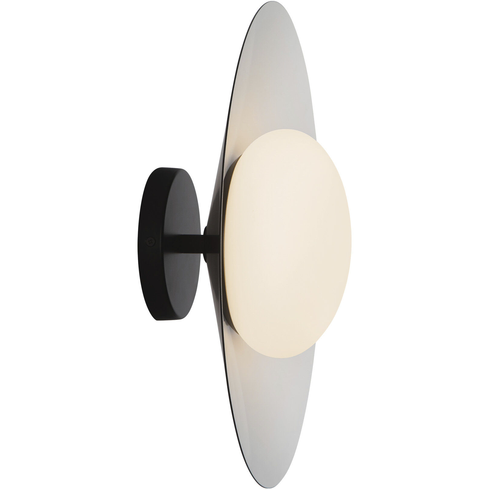 Cruz LED 15 inch Metal - Black/White Flush Mount Ceiling Light in Metal - Black and White, Spun Aluminum Shade