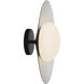 Cruz LED 15 inch Metal - Black/White Flush Mount Ceiling Light in Metal - Black and White, Spun Aluminum Shade