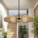 Lanai LED 25.13 inch Black/Opal Glass Chandelier Ceiling Light