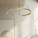 Cerchio LED 23.63 inch Brushed Gold Pendant Ceiling Light