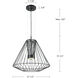 Arctic LED 27.5 inch Black Exterior Pendant