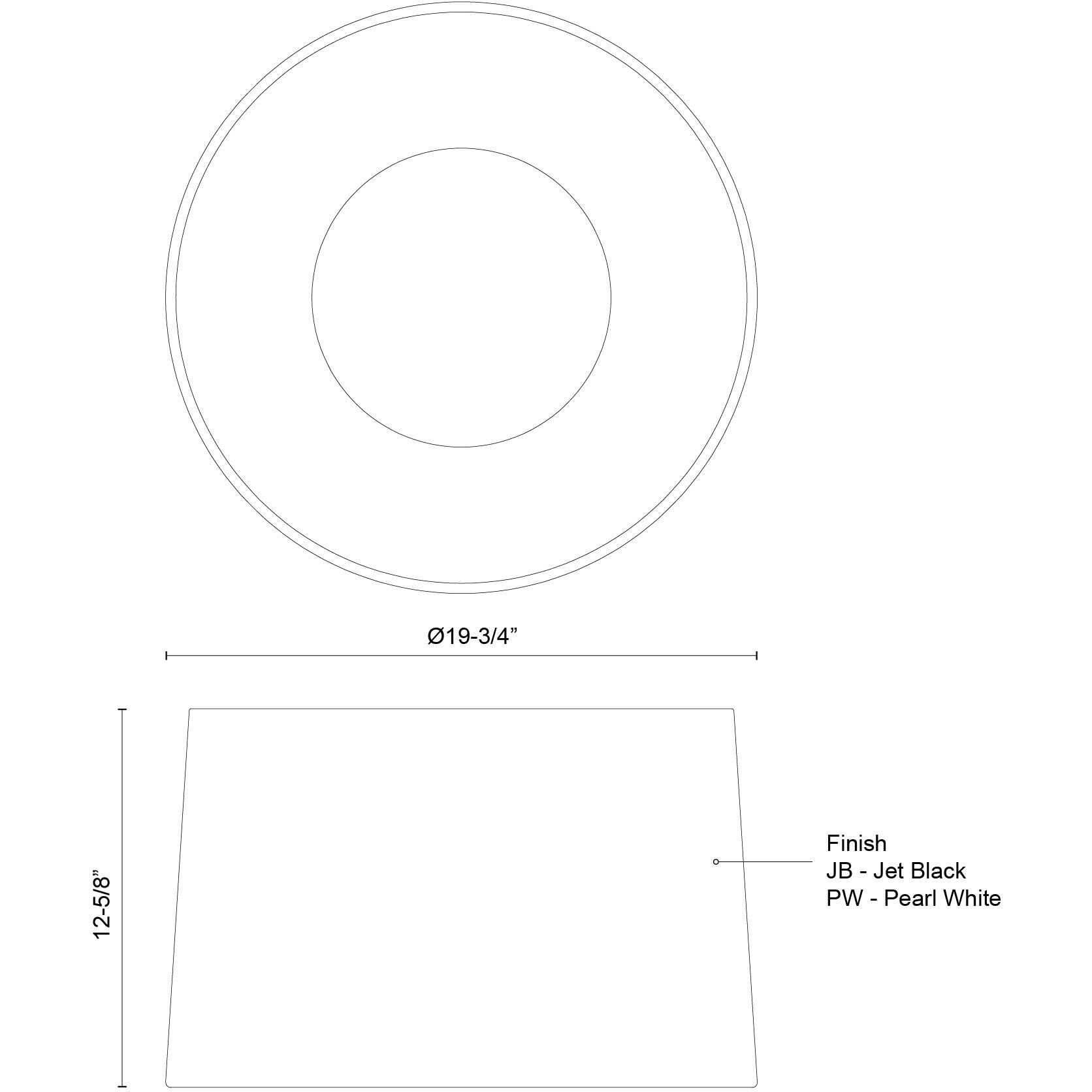 Etta LED 19.75 inch Jet Black Flush Mount Ceiling Light