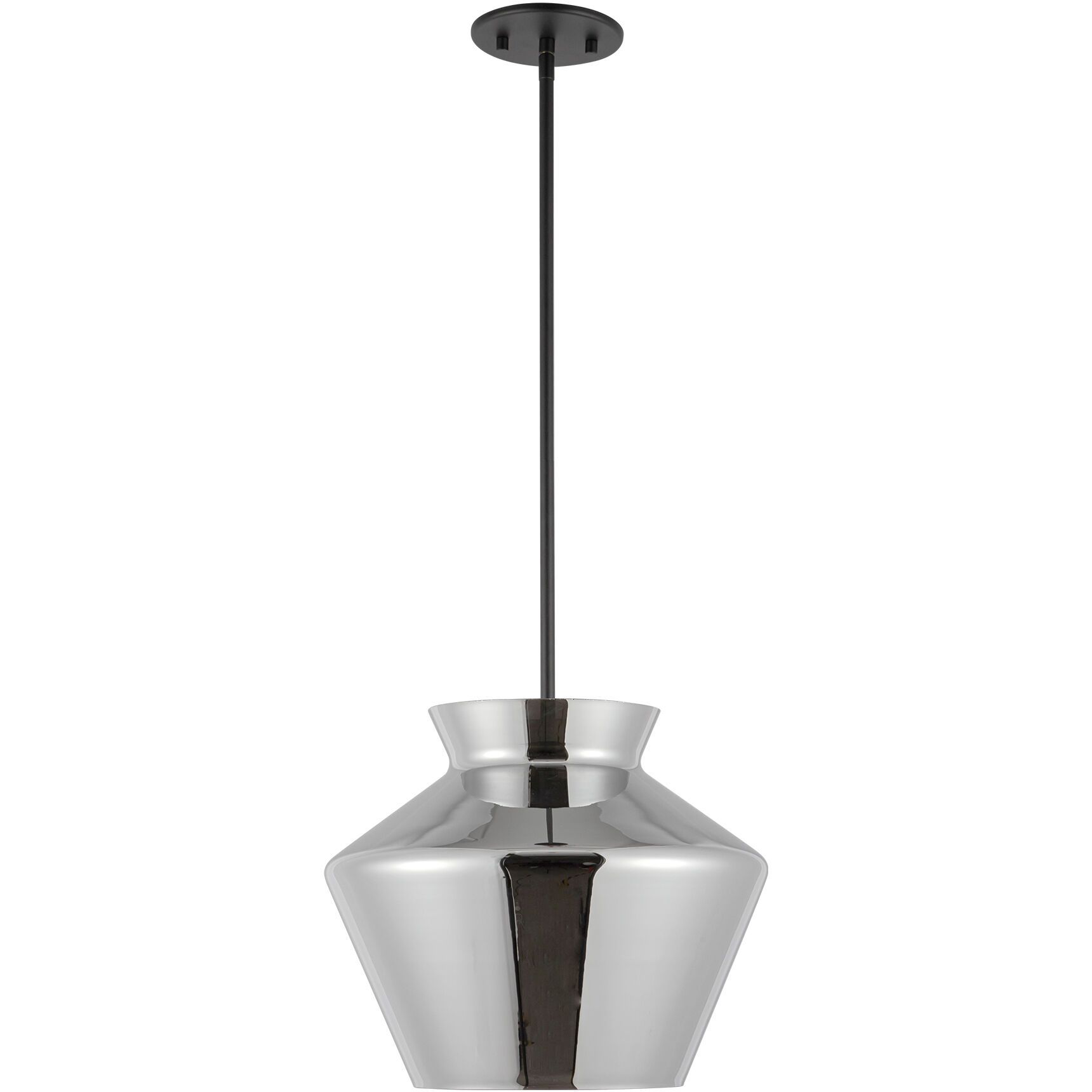 Trinity Pendant Ceiling Light in Chrome Glass