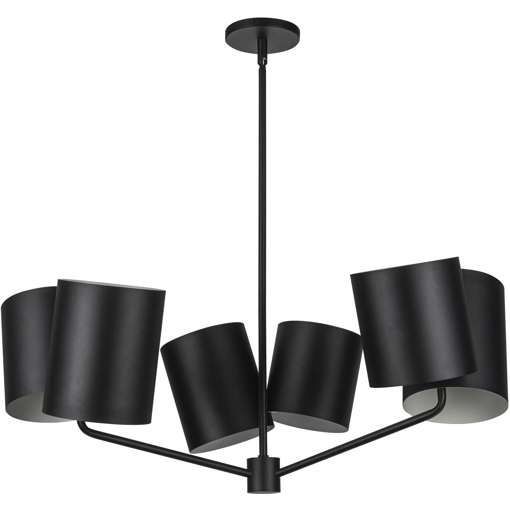 Keiko 6 Light 30.5 inch Black Chandelier Ceiling Light
