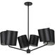 Keiko 6 Light 30.5 inch Black Chandelier Ceiling Light