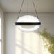 Virgo LED 12.13 inch Black/Opal Glass Pendant Ceiling Light