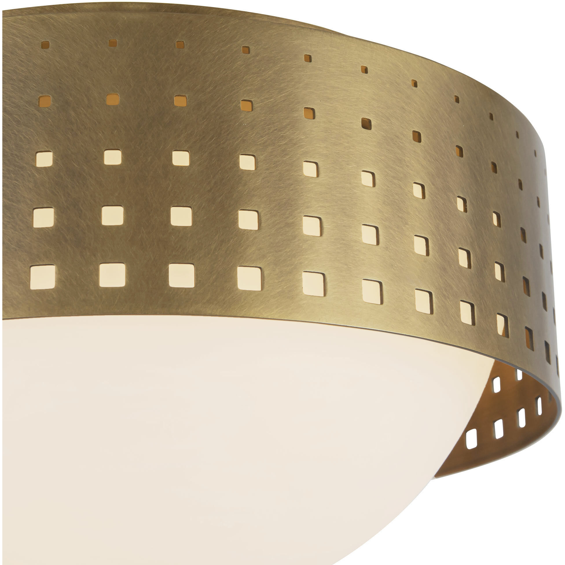 Astoria 2 Light 10 inch Vintage Brass Flush Mount Ceiling Light