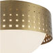 Astoria 2 Light 10 inch Vintage Brass Flush Mount Ceiling Light
